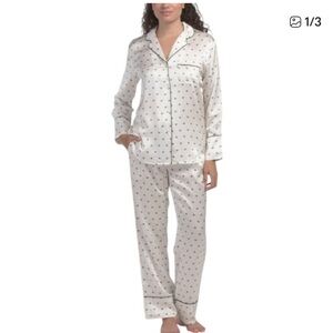 PETITE PLUME 100% silk mulberry art nouveau 2 piece pajama set!! L